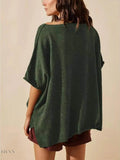 Oversized Round Neck T-Shirt for Ultimate Comfort with Drop-Shoulder Design - EBYNN