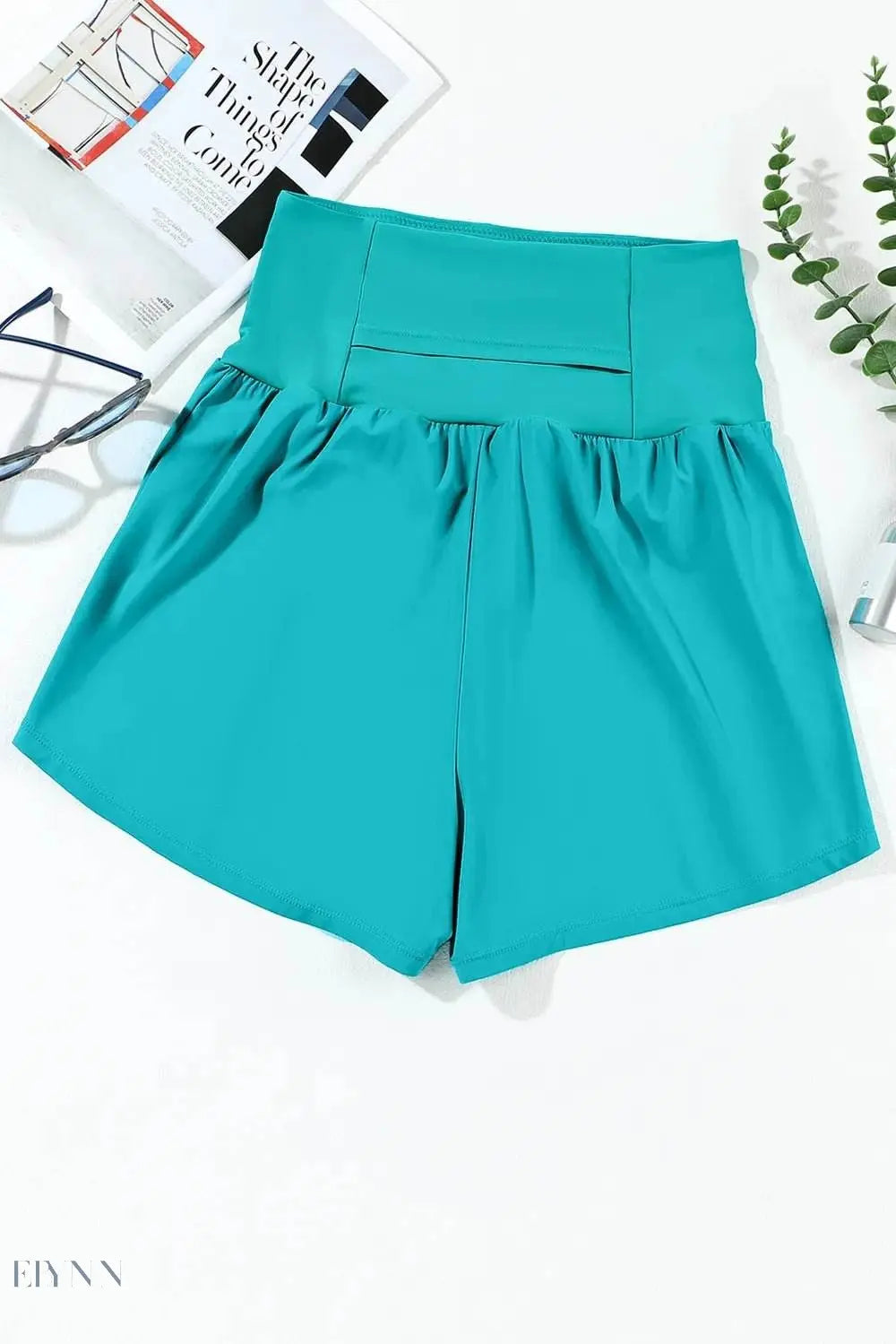 Pocketed High Waist Swim Shorts for Women - EBYNN