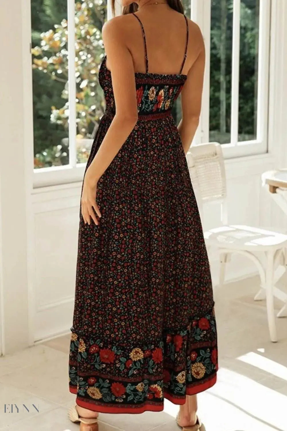 Printed Maxi Cami Dress - EBYNN