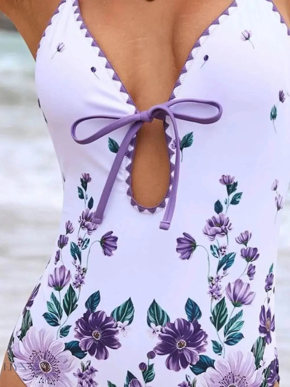 Printed Spaghetti Strap One-Piece Swimwear & Cover Up Set - EBYNN