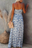 Printed Tied Maxi Cami Dress - EBYNN