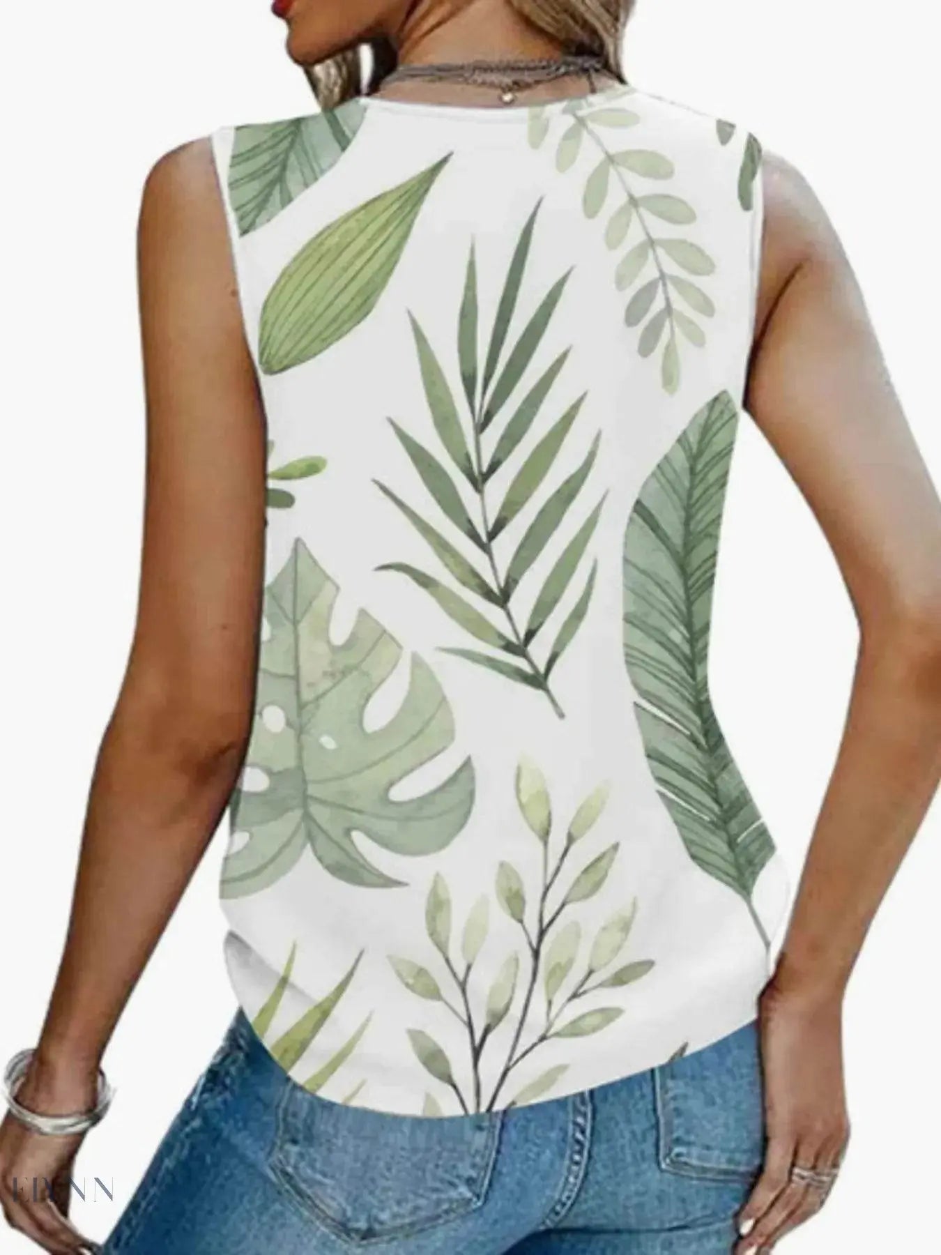 Ruffled V-Neck Tank Top - Stylish & Comfortable - EBYNN