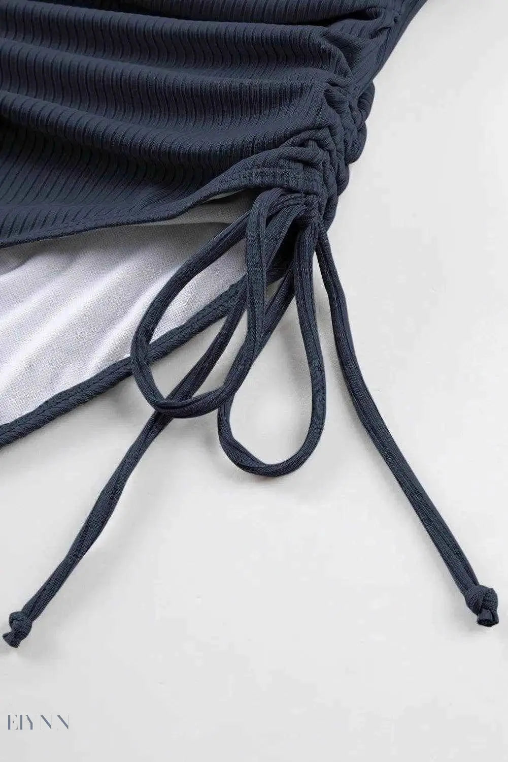 Ribbed Green Cutout Swimsuit - Stylish One Piece for a Chic Summer Look - EBYNN