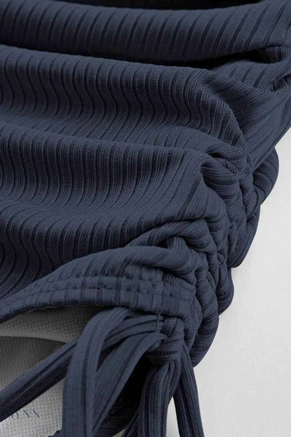 Ribbed Green Cutout Swimsuit - Stylish One Piece for a Chic Summer Look - EBYNN