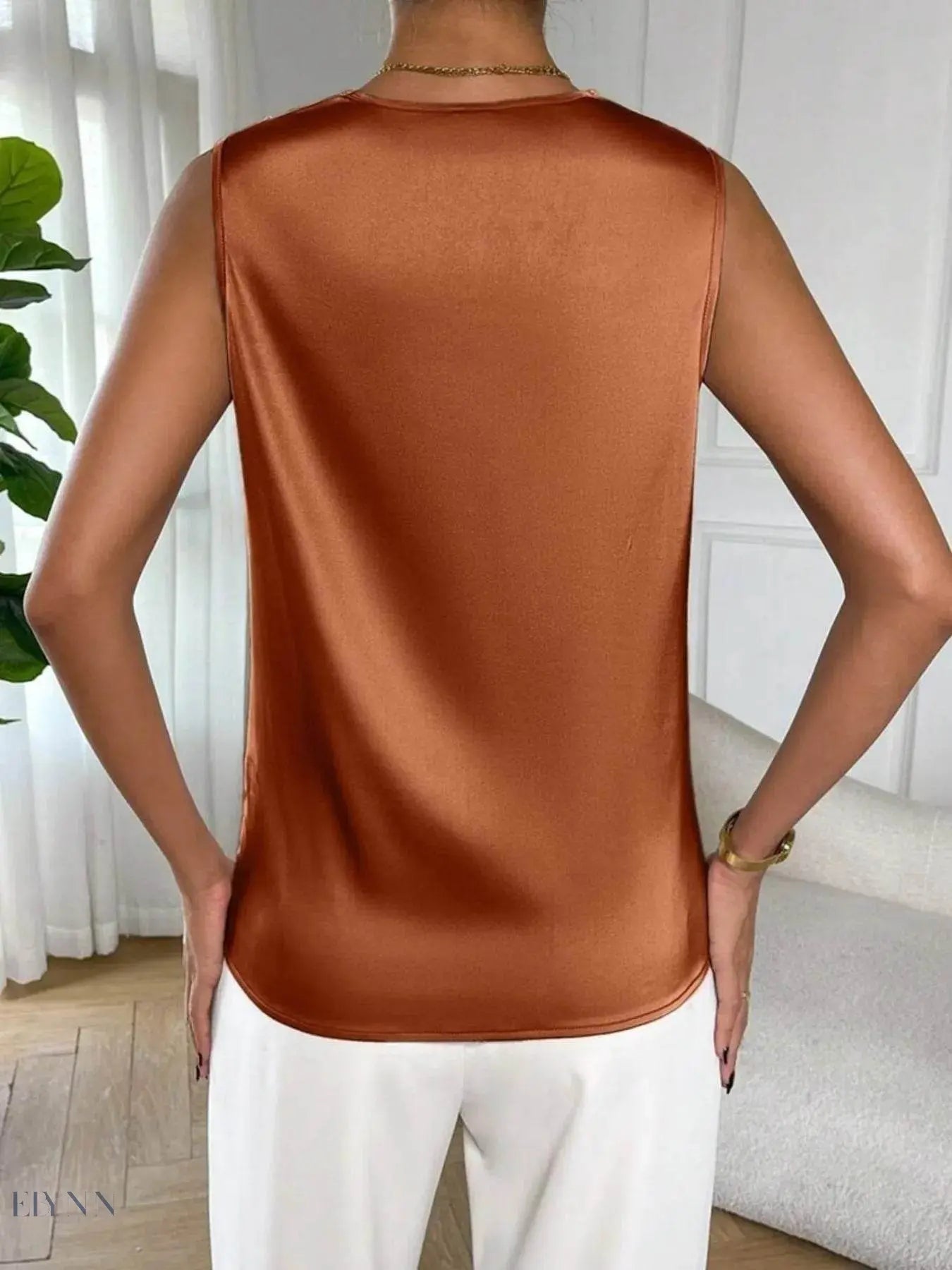 Satin Cowl Neck Blouse for Effortless Elegance and Style - EBYNN