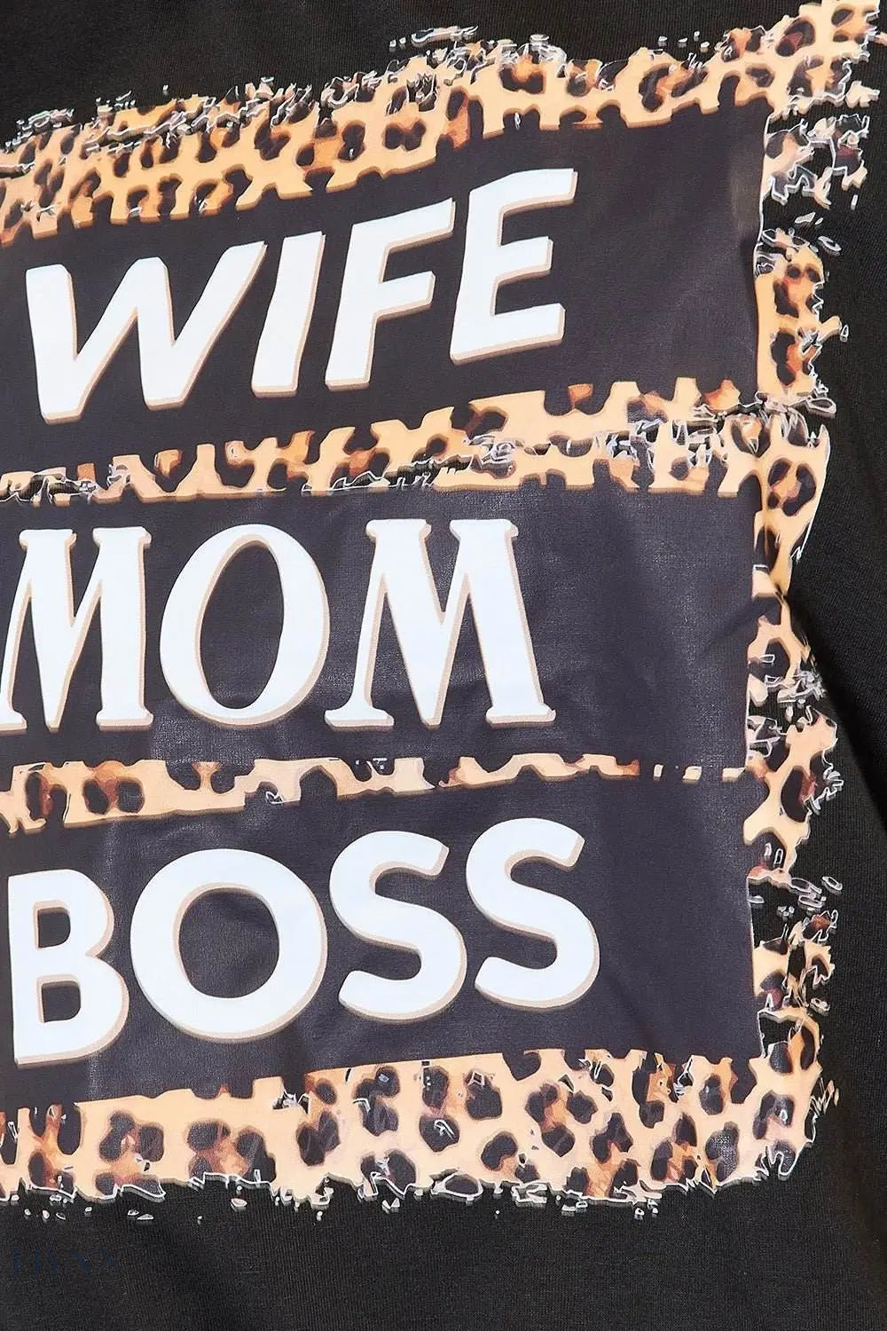 Wife Mom Boss T-Shirt - Trendy Leopard Graphic Apparel for Stylish Women - EBYNN