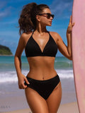Tied Halter Neck Bikini Set - EBYNN
