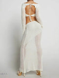 Long Sleeve Cover Up Set - Stylish Knitwear - EBYNN