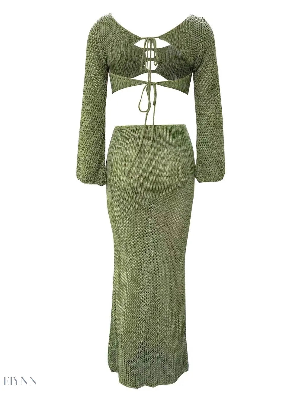 Long Sleeve Cover Up Set - Stylish Knitwear - EBYNN