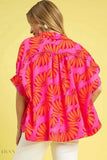Umgee Tropical Print Shirt - Effortless Style with Button-Up Relaxed Fit - EBYNN