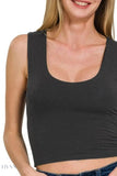 Zenana Cropped Tank Top - Stylish Comfort with Effortless Double Layered Design - EBYNN