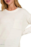 Zenana High-Low Sweater with Round Neck Design for Effortless Style - EBYNN