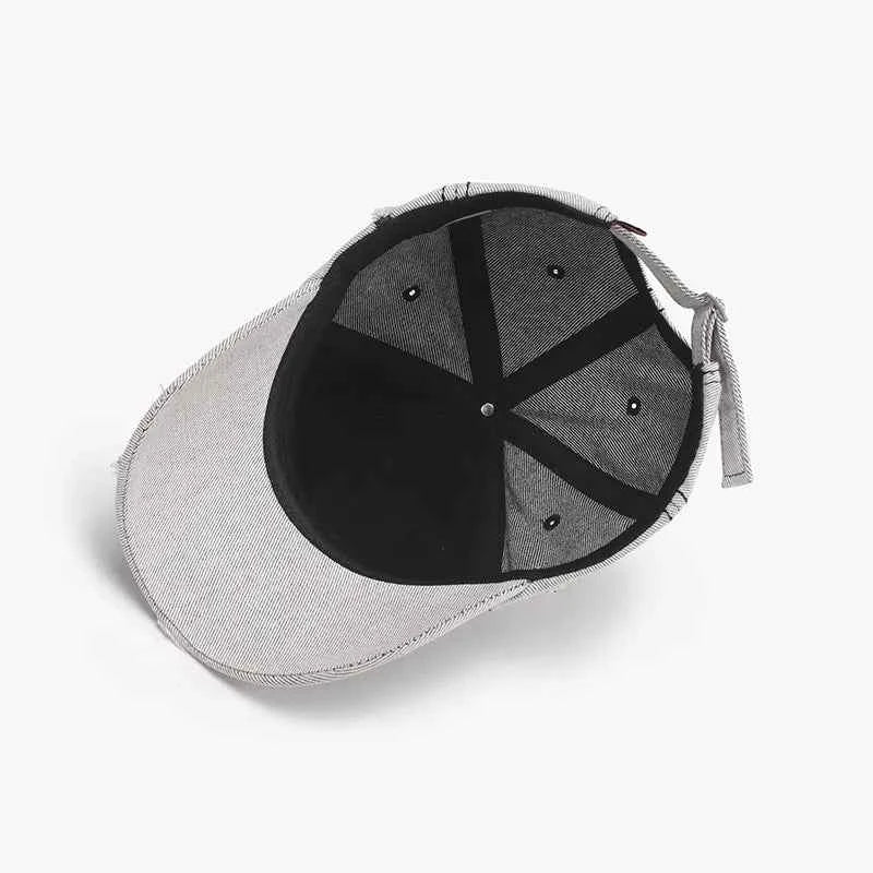 Distressed Letter Embroidered Baseball Cap.