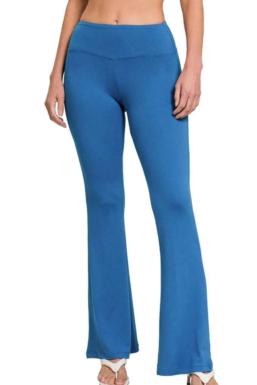Zenana High Waist Flare Leg Yoga Pants - Buttery Soft.