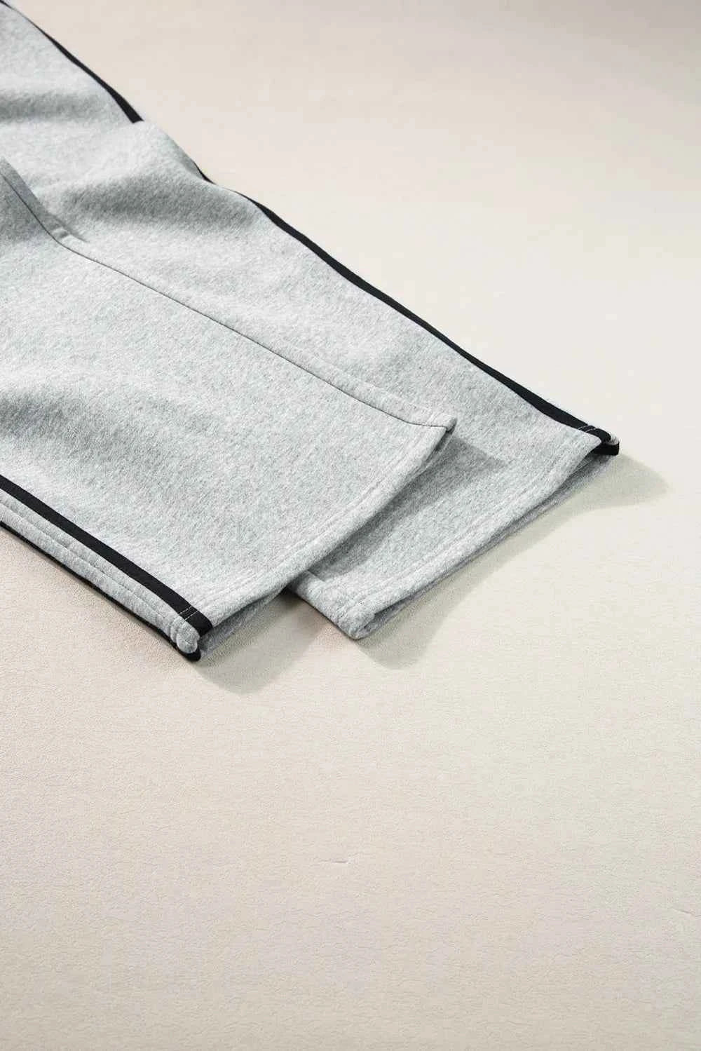 Side Striped Round Neck Active Set - Top & Pants.