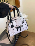 Ruched Bow Crossbody Bag.