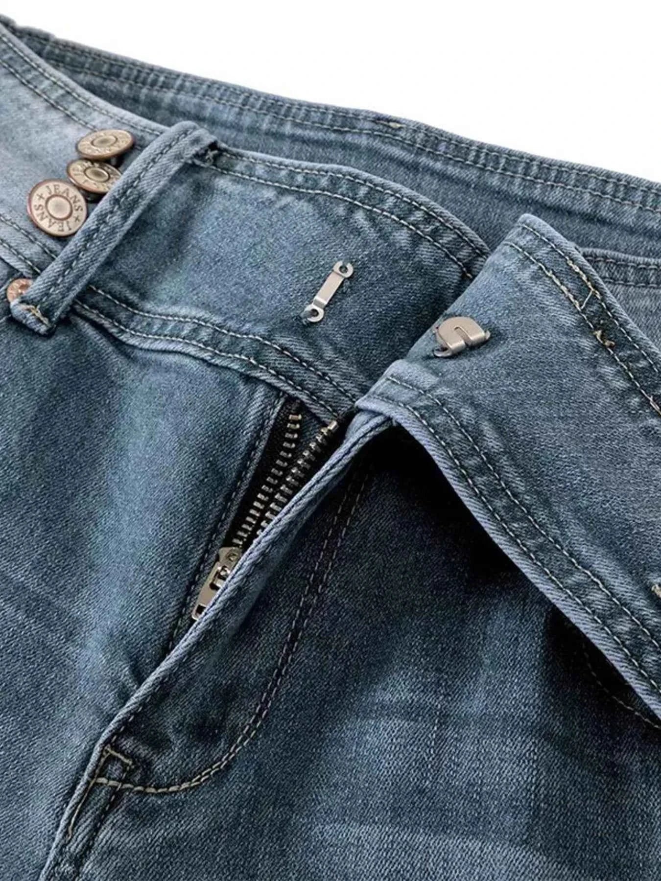 Plus Size Vintage Wash Flare Jeans.