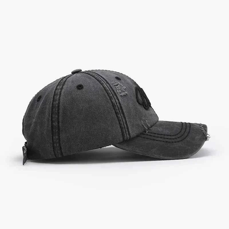 Embroidered Letter Cotton Baseball Cap.