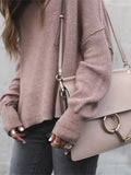Ribbed Relaxed Fit Long Sleeve Sweater.