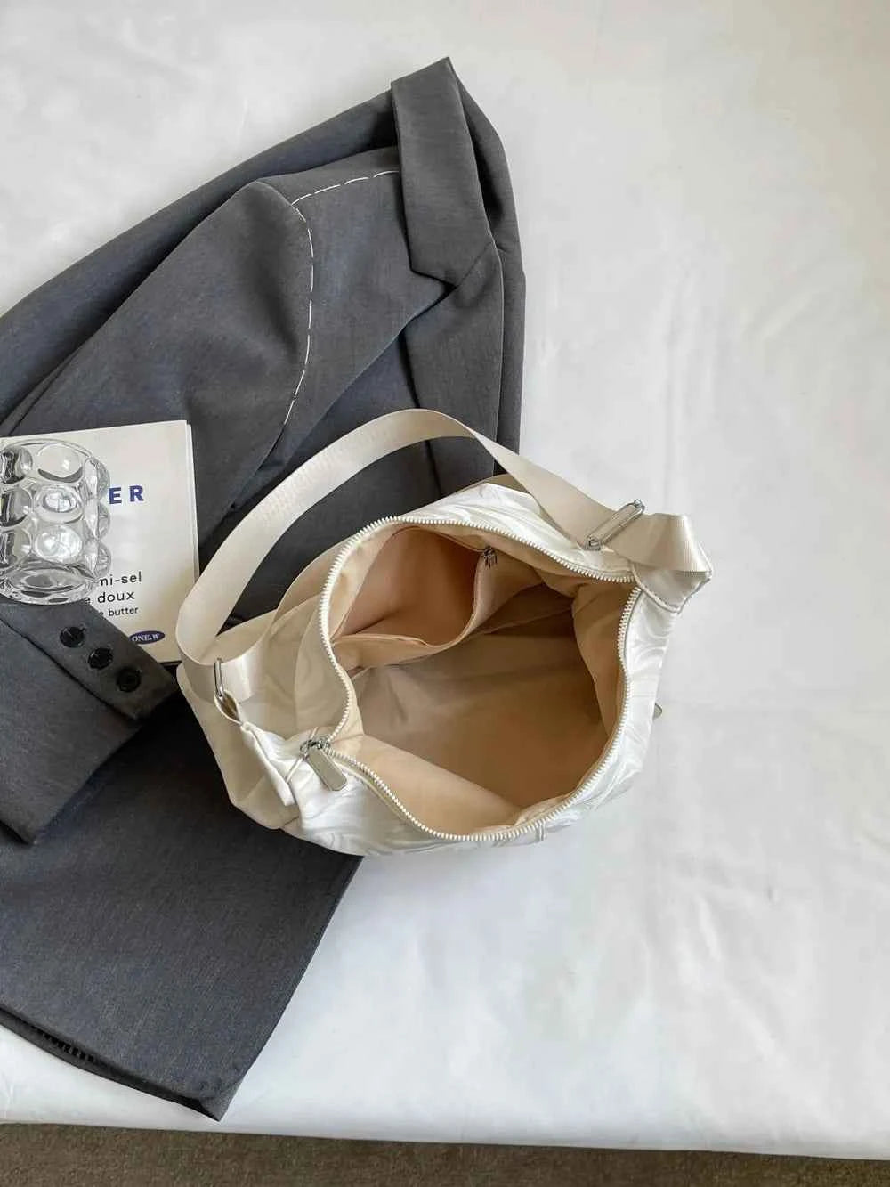 PU Leather Adjustable Strap Shoulder Bag.