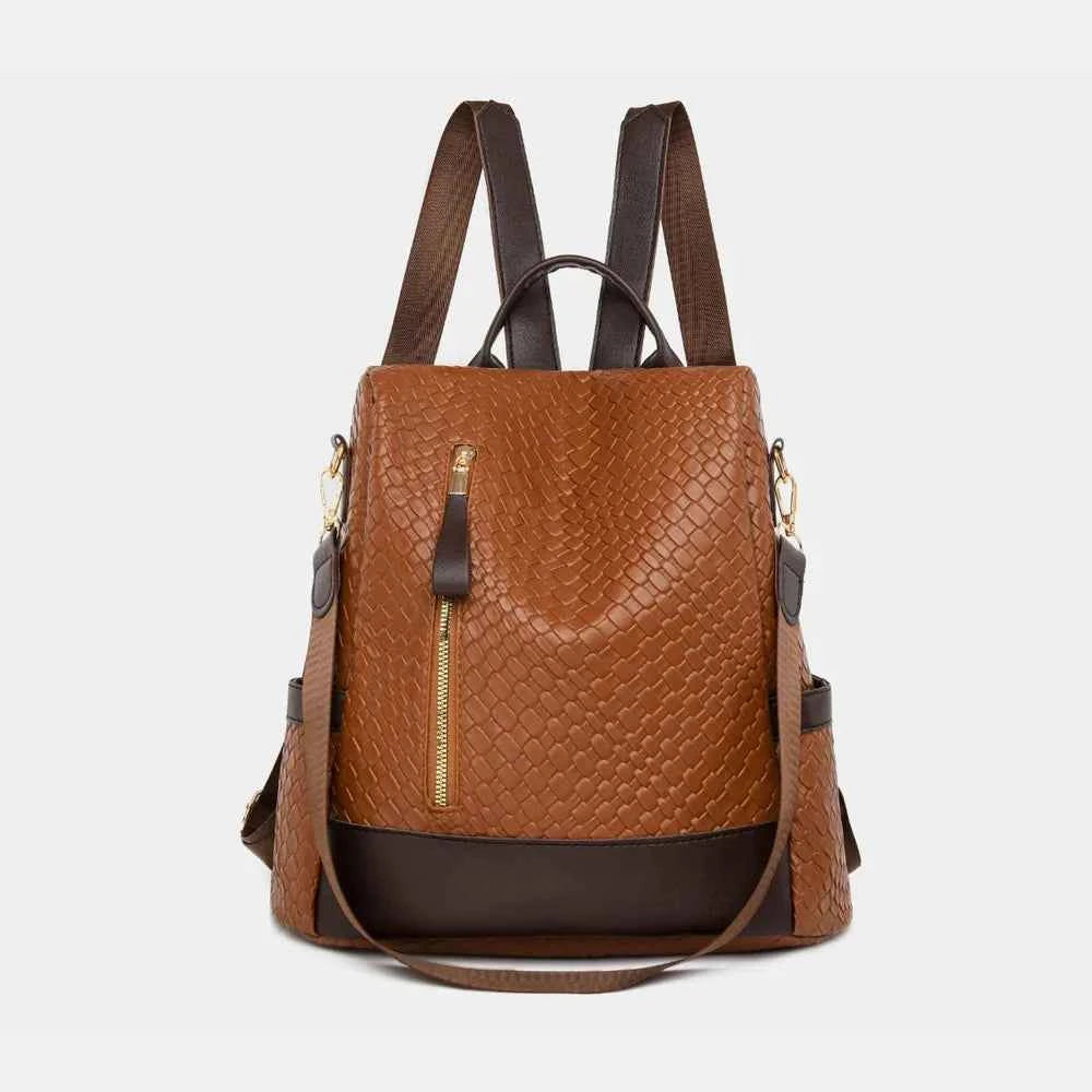 Large PU Leather Backpack Bag.