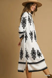 Umgee Abstract Print Midi Dress.