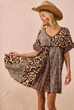 Leopard Print Dress: Mix and Match Short Sleeve Style - EBYNN