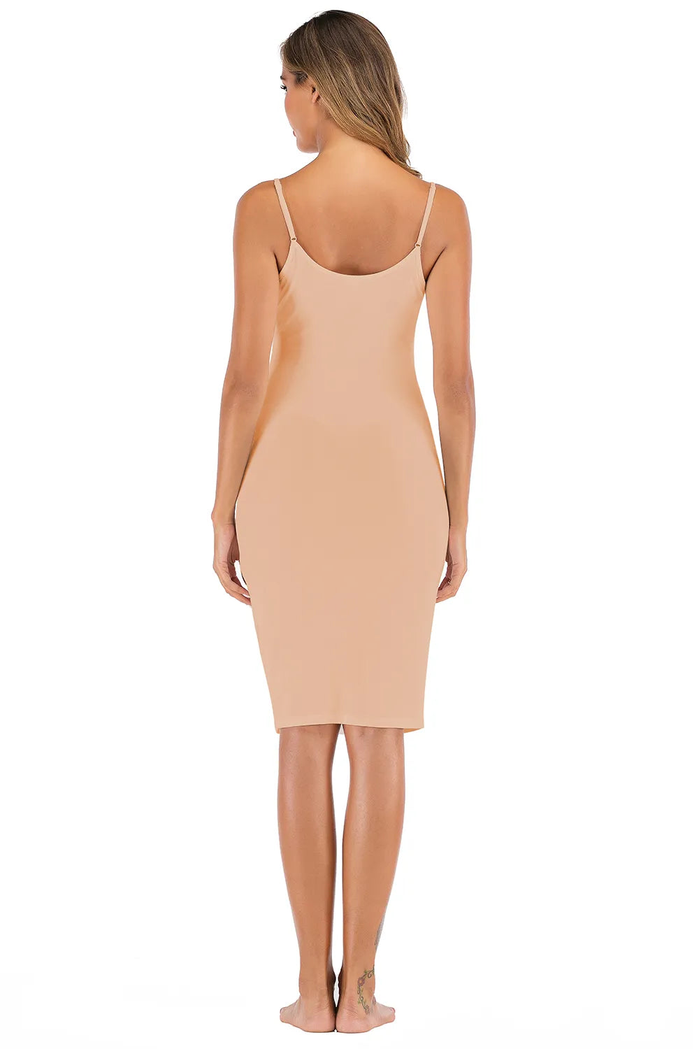 Lace Detail V-Neck Spaghetti Strap Lounge Dress.