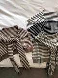 Striped Contrast Knit Wrap.