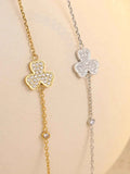 Elegant Stainless Steel Zircon Bracelet.