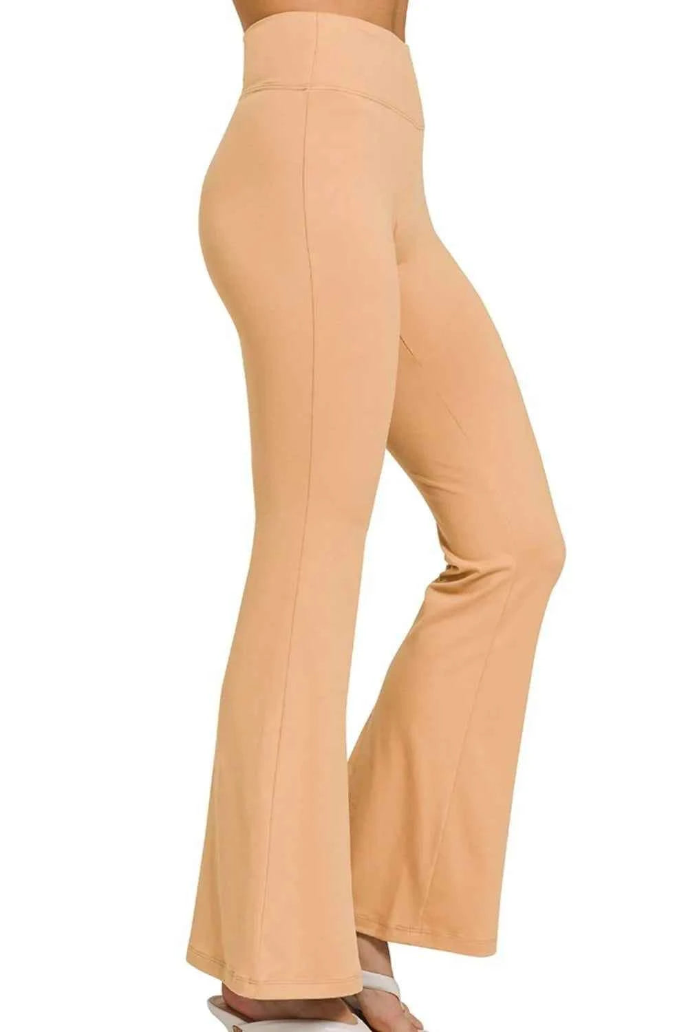 Zenana Buttery Soft High Waist Flare Leg Yoga Pants.
