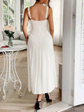 Contrast Wide Strap Midi Cami Dress.