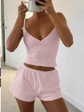 V-Neck Cami and Shorts Set.