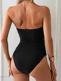 EBYNN Cutout One-Piece Swimsuit with Gold Detail - EBYNN