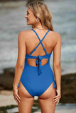 Cutout One-Piece Swimsuit with Adjustable Sides - EBYNN