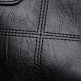 PU Leather Medium Handbag.