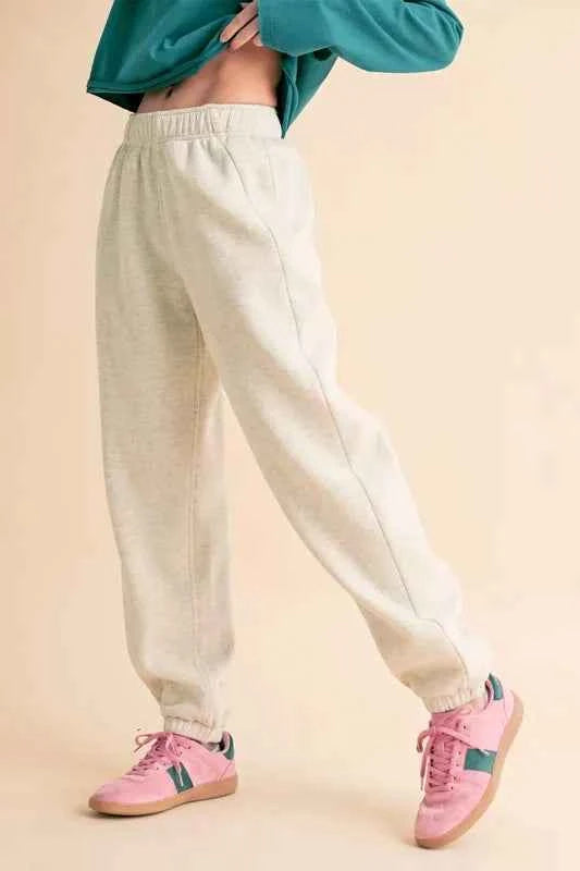 Aemi+Co Drawstring Elastic Waist Joggers.