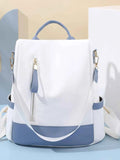 Color Block Convertible Backpack.