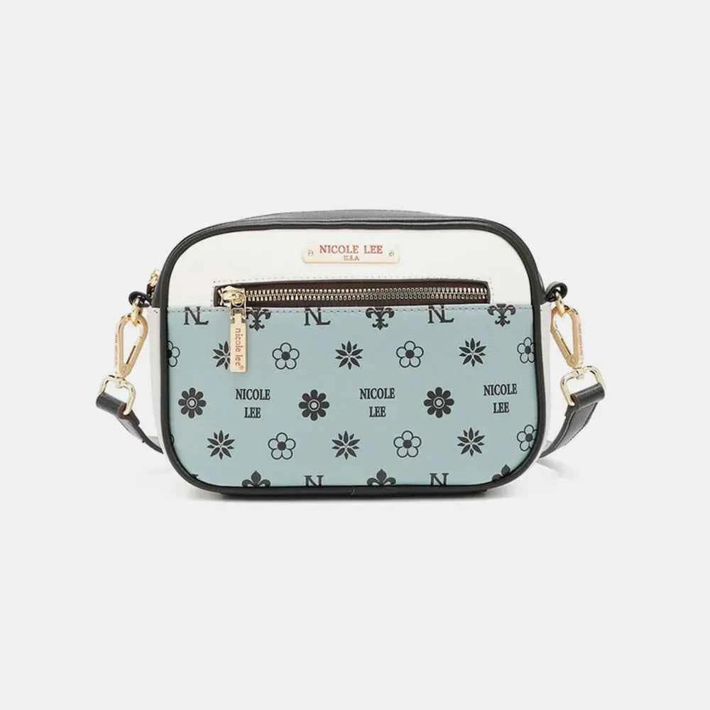 Nicole Lee USA 3-Piece Color Block Handbag Set.