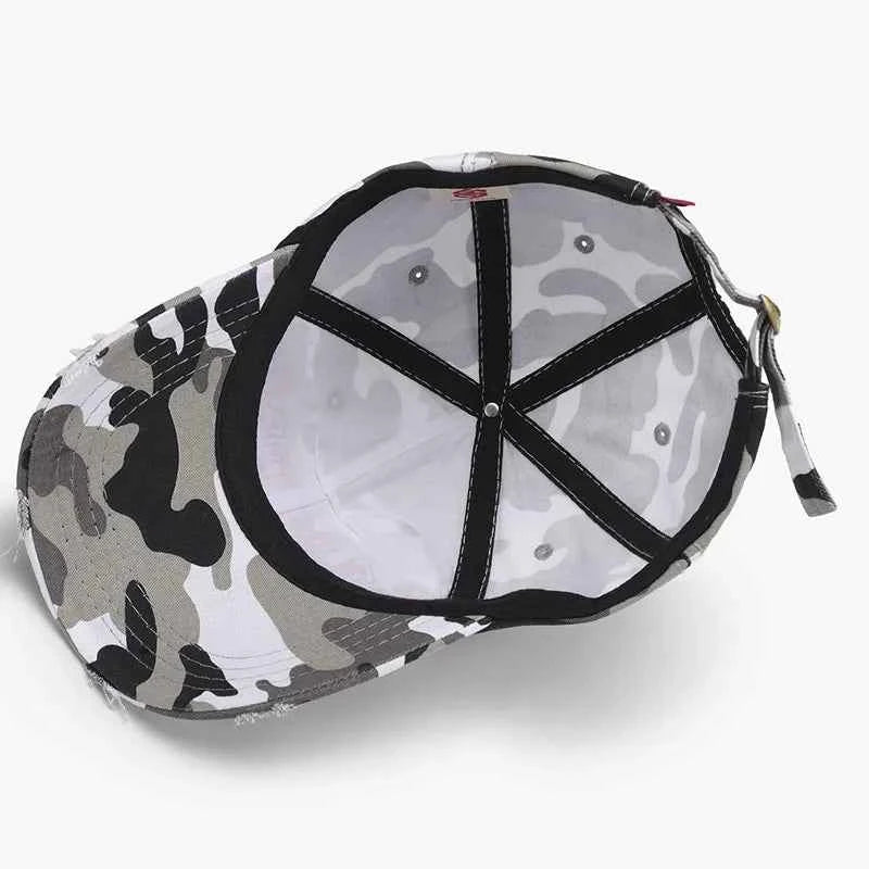 Adjustable Cotton Baseball Cap with Letter Design.