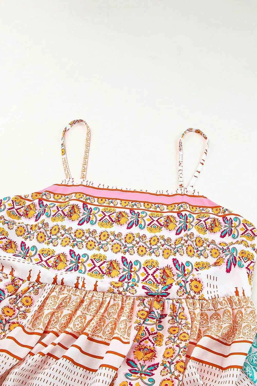 Printed Square Neck Cami Dress.