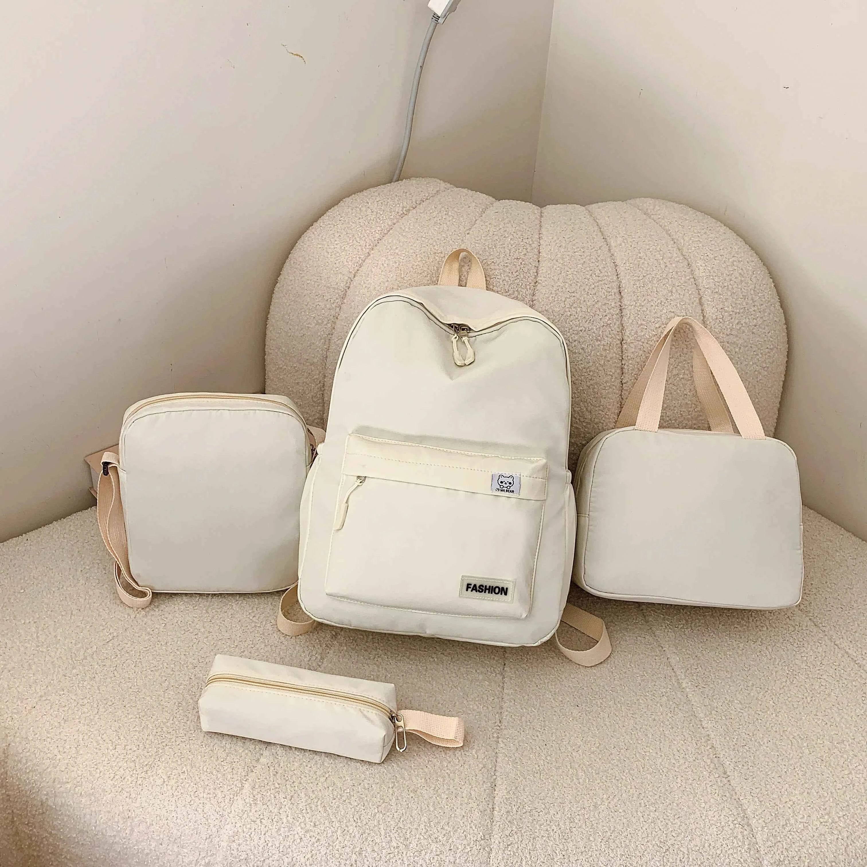 4-Piece Canvas Bag Set - Versatile & Stylish.