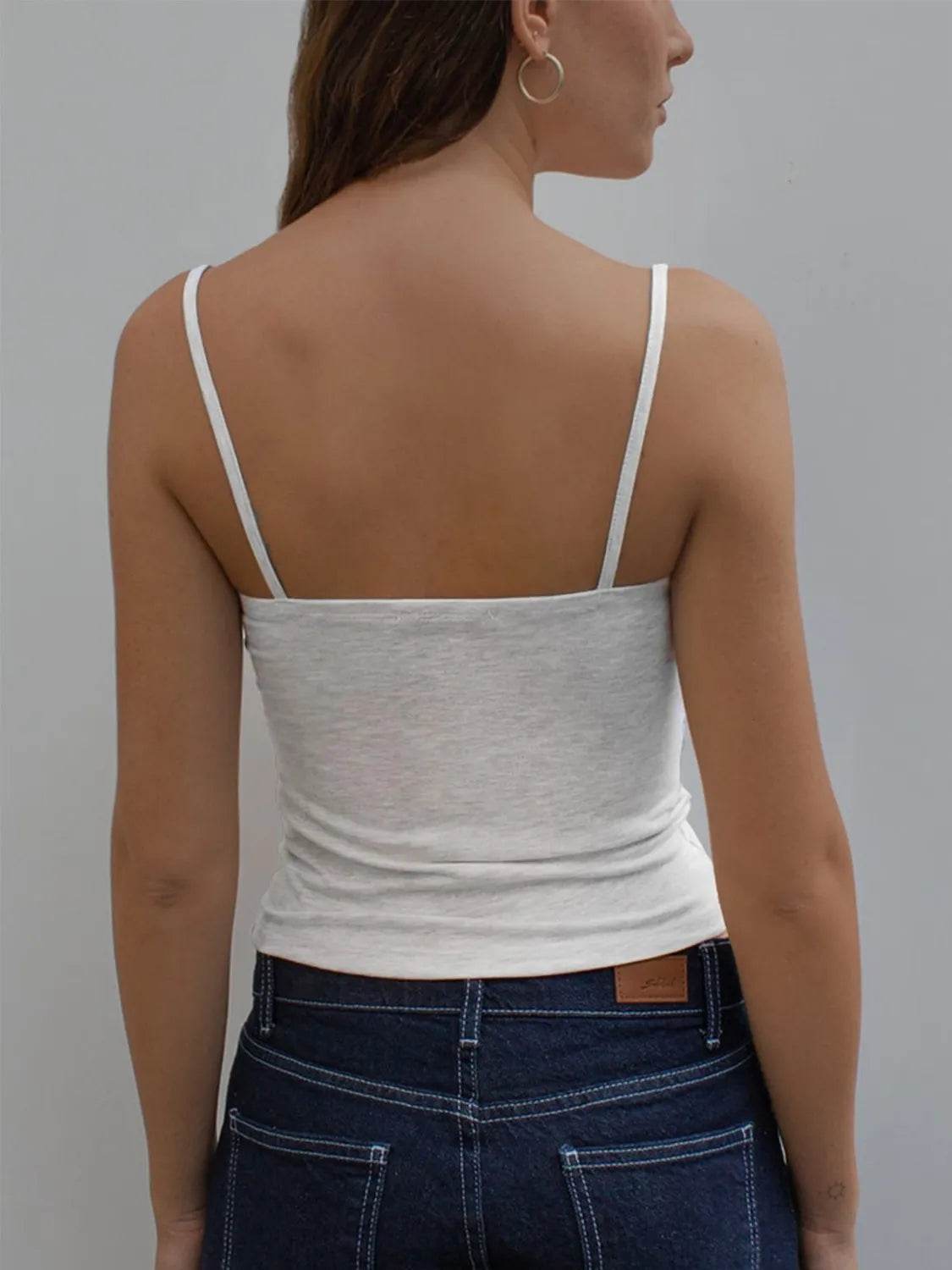 Lace Trim V-neck Cami Top - EBYNN