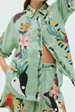 Tropical Paradise Floral Print Shirt and Shorts Set - EBYNN