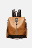 Large PU Leather Backpack Bag.