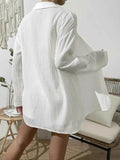 Texture Button Up Shirt and Shorts Set - EBYNN