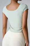 Round Neck Short Sleeve Active T-Shirt.