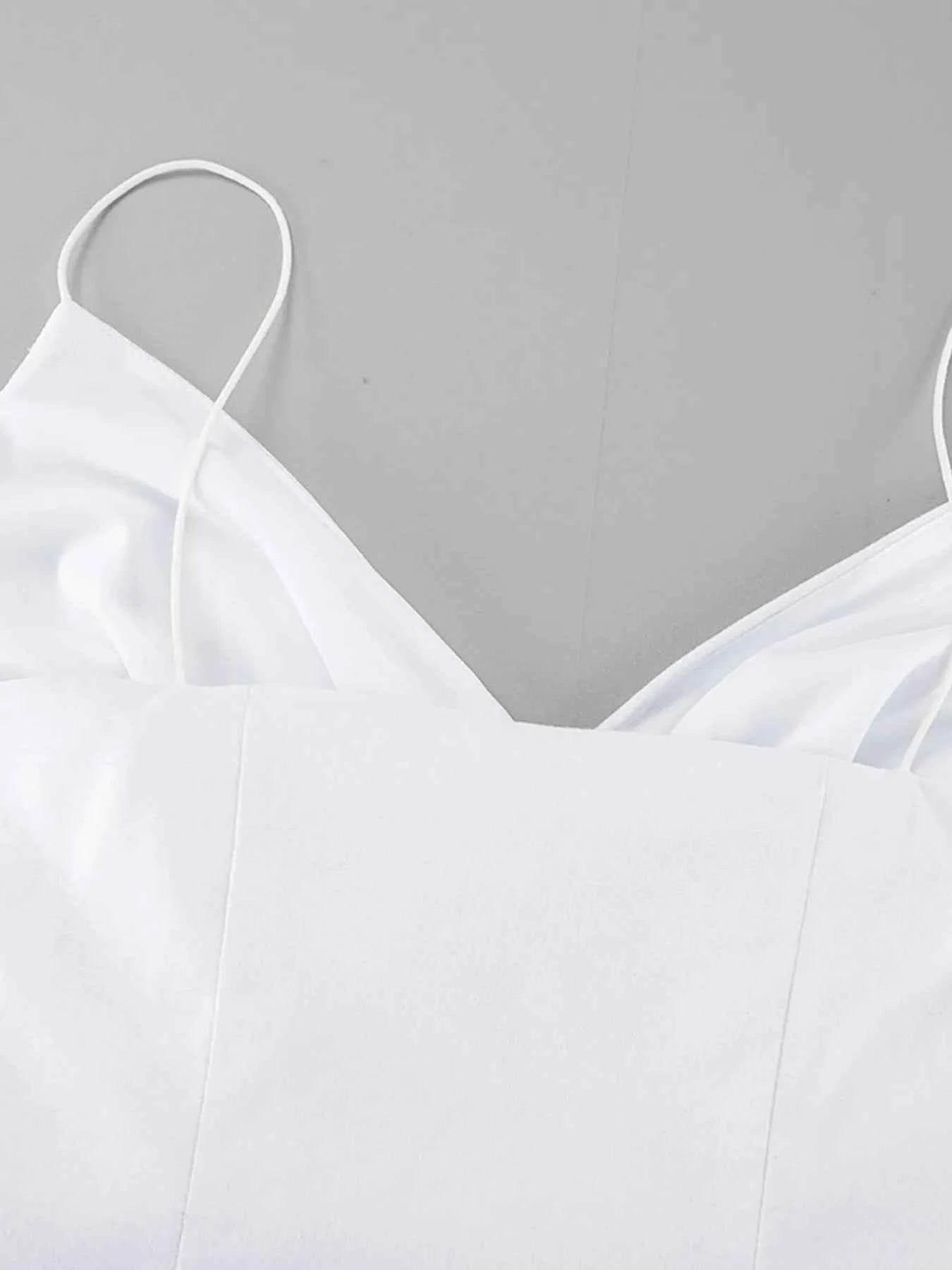 Ruffled V-Neck Maxi Dress.