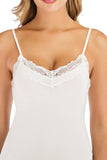 Lace Detail V-Neck Spaghetti Strap Lounge Dress.