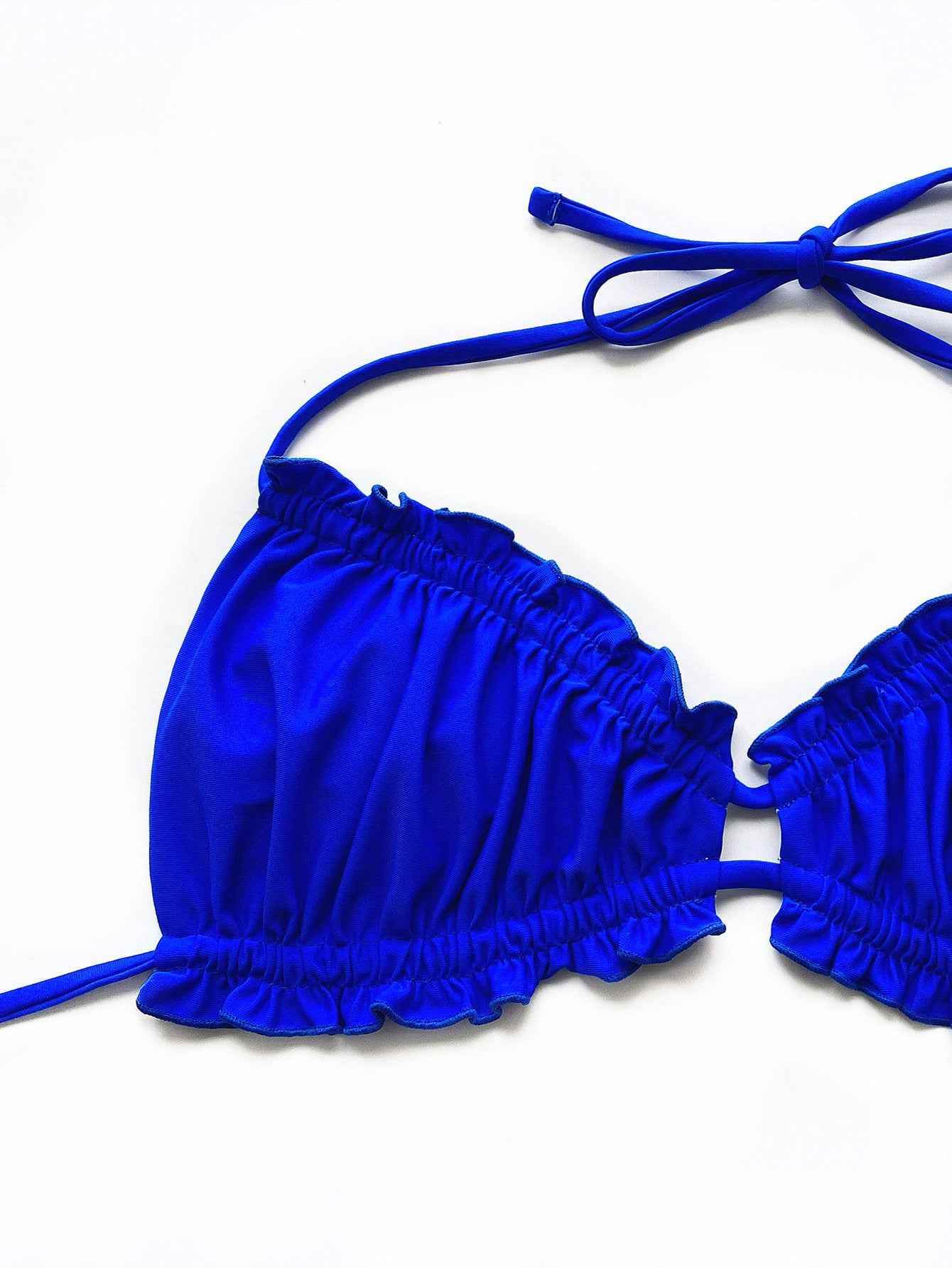Frill Trill Halter Neck Bikini Set.